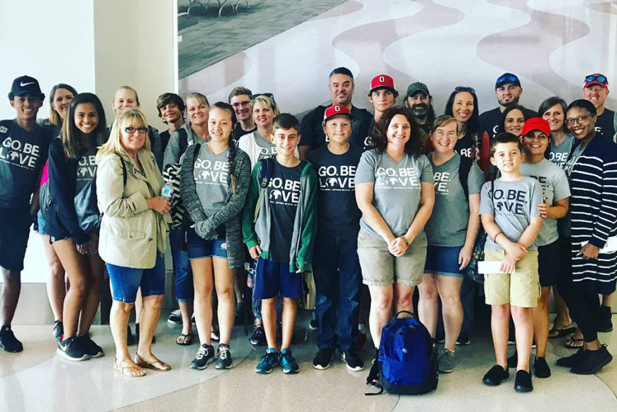 An Oasis mission team gathered before traveling